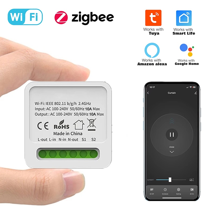 Tuya 16A Mini Wifi Smart Switc - Diy Home Automation Controller ulasan dan harga